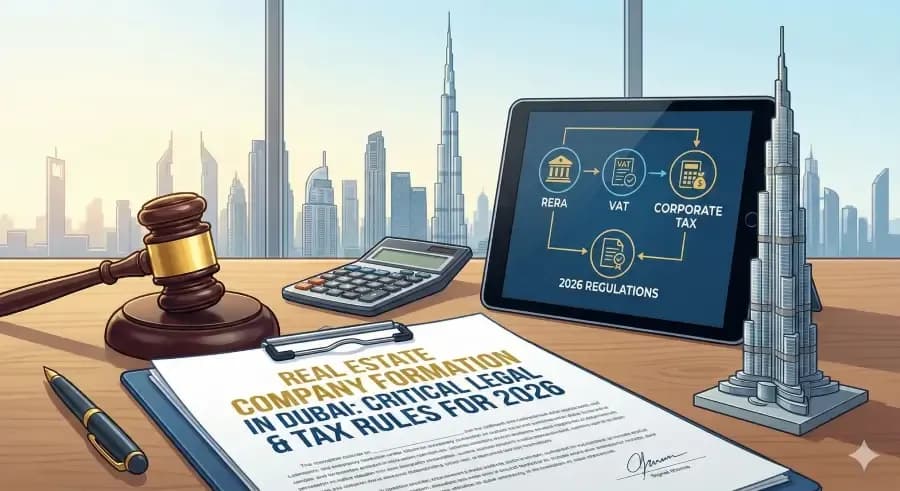 Real Estate Company Formation in Dubai: Critical Legal & Tax Rules for 2026.